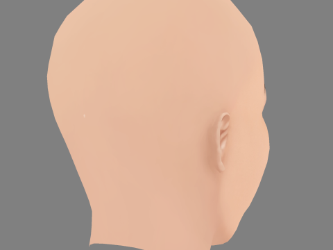 लॉरेन चैन हेड - नो हेयर - गेम के लिए लो पॉली हेड 3D मॉडल