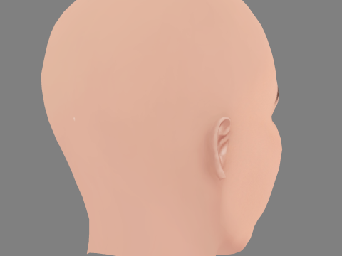 劳伦·桑切斯头 - 无头发 - 低聚游戏头 3D 模型