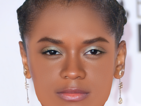 Голова Летиції Райт - без волосся - низькополігональна голова для гри 3D Модель