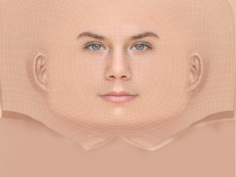 Голова Лії Макх'ю - без волосся - низькополігональна голова для гри 3D Модель