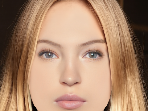 Голова Ліли Мосс - без волосся - голова з низьким полі для гри 3D Модель