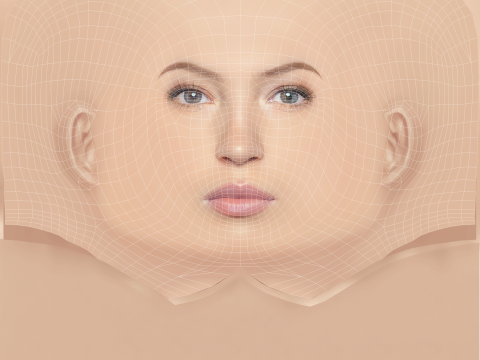 Голова Ліли Мосс - без волосся - голова з низьким полі для гри 3D Модель