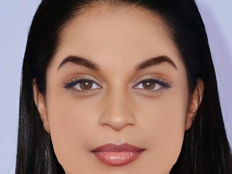 Голова Ліллі Сінгх - без волосся - низькополігональна голова для гри 3D Модель