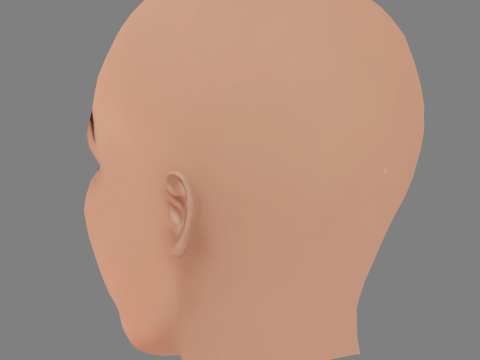 Голова Ліллі Сінгх - без волосся - низькополігональна голова для гри 3D Модель