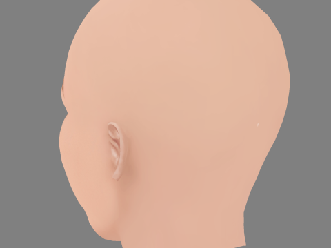 Голова Ліндсей Лохан - без волосся - низькополігональна голова для гри 3D Модель