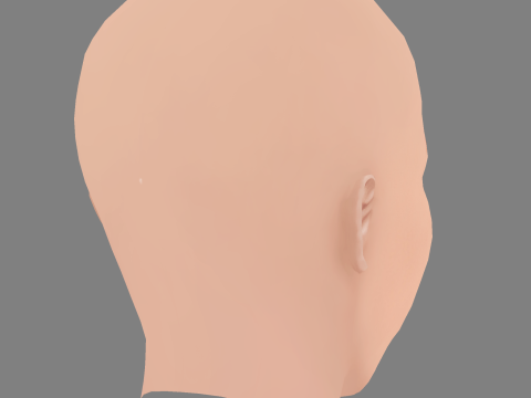 Голова Ліндсей Лохан - без волосся - низькополігональна голова для гри 3D Модель