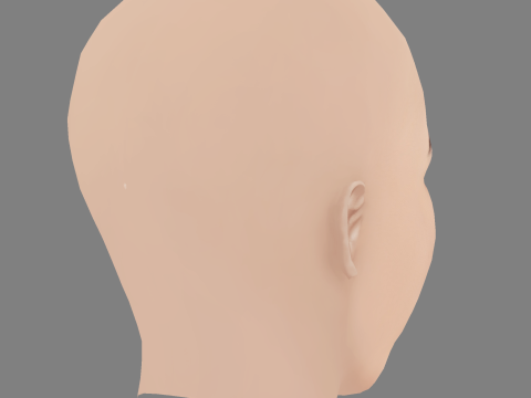 Голова Лів Тайлер - без волосся - низькополігональна голова для гри 3D Модель