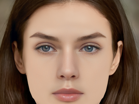 Lucy Markovic Head - Tanpa Rambut - Kepala poli rendah untuk permainan Model 3D