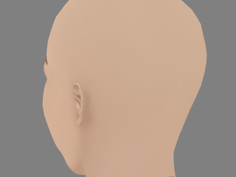 Lucy Markovic Head - No Hair - 게임용 로우 폴리 헤드 3D 모델