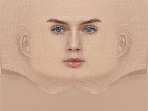 Lucy Markovic Head - No Hair - 게임용 로우 폴리 헤드 3D 모델