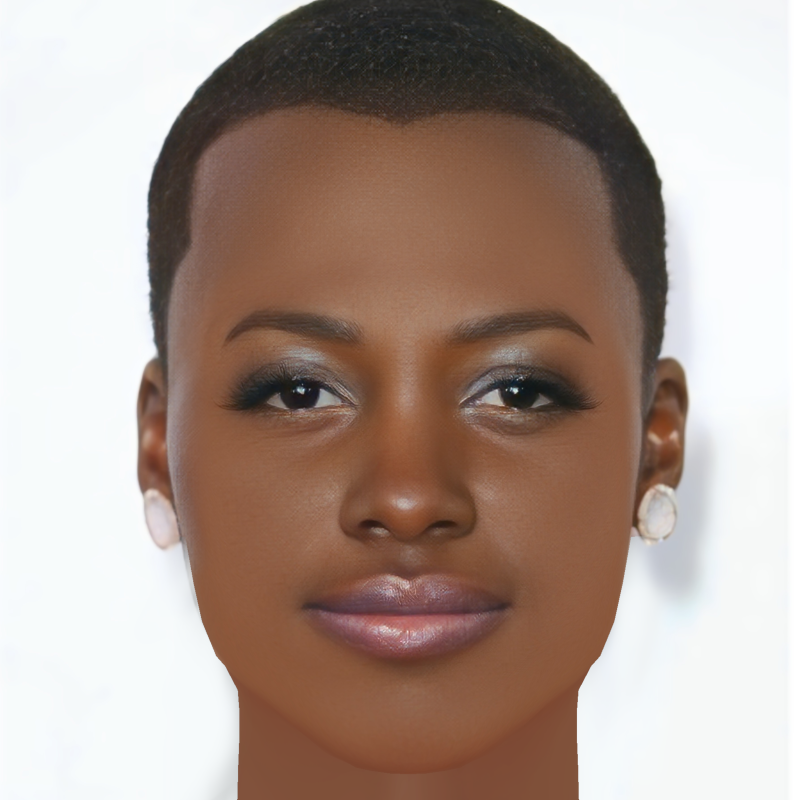 Lupita Nyongo Head - Senza capelli - Testa bassa in poliestere per il gioco Modello 3D .c4d .max .obj .3ds .fbx .stl .blend 