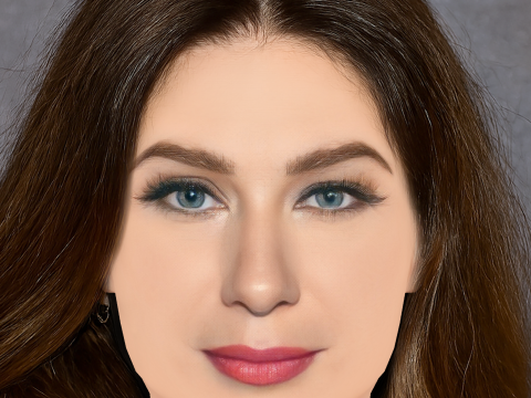 Голова Лінн Коллінз - без волосся - низькополігональна голова для гри 3D Модель