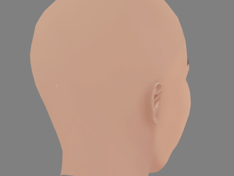 Madison Beer Head - No Hair - Tête low poly pour le jeu Modèle 3D