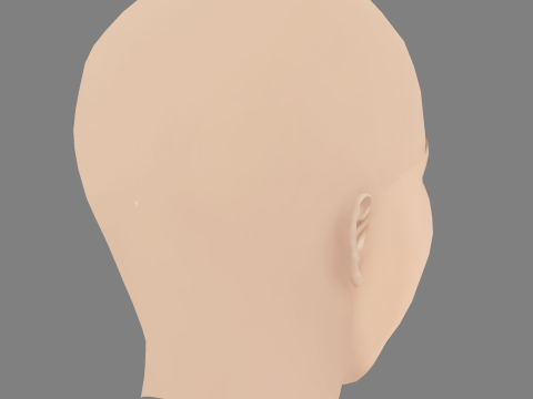 Madonna Head - No Hair - Low poly head para jogo Modelo 3D