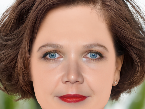 マギー ギレンホール ヘッド - 髪なし - ゲーム用の低ポリヘッド 3Dモデル