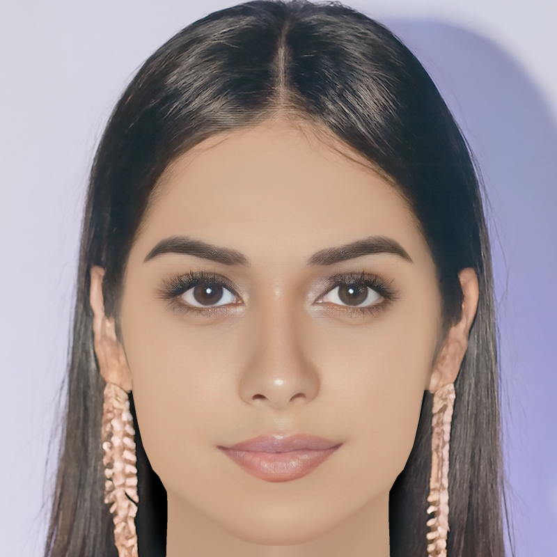 Manushi Chhillar 头 - 无头发 - 低聚游戏头 3D 模型 .c4d .max .obj .3ds .fbx .stl .blend 