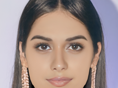 Manushi Chhillar Head - No Hair - Tête low poly pour le jeu Modèle 3D