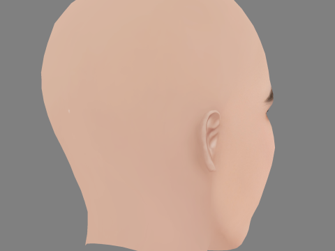 Margaret Qualley Head - Tanpa Rambut - Kepala poli rendah untuk permainan Model 3D