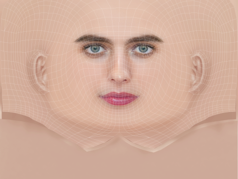 Margaret Qualley Head - Tanpa Rambut - Kepala poli rendah untuk permainan Model 3D