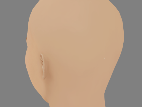 Głowa Marii Gabrieli de Faria - No Hair - Głowa Low Poly do gry Model 3D