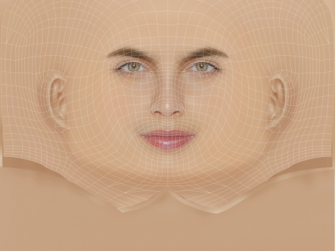 Głowa Marii Gabrieli de Faria - No Hair - Głowa Low Poly do gry Model 3D