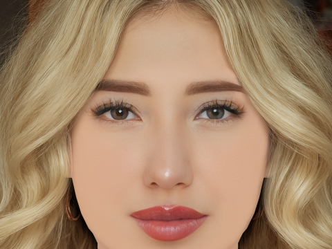 Голова Марії Хосе Еступінан Санчес - без волосся - низькополігональна голова для гри 3D Модель