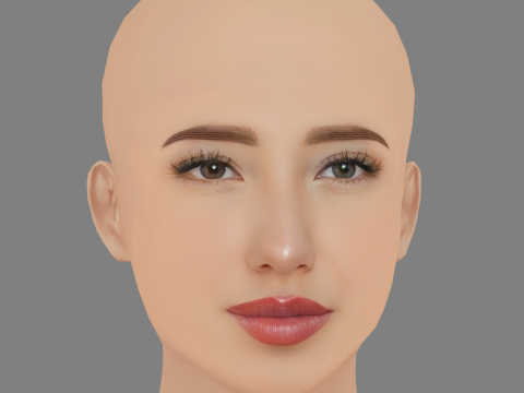 मारिया जोस एस्टुपिनन सांचेज़ हेड - नो हेयर - गेम के लिए लो पॉली हेड 3D मॉडल