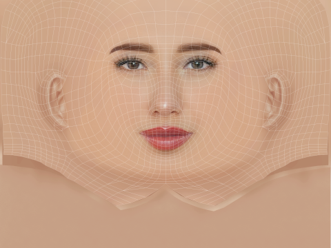 मारिया जोस एस्टुपिनन सांचेज़ हेड - नो हेयर - गेम के लिए लो पॉली हेड 3D मॉडल