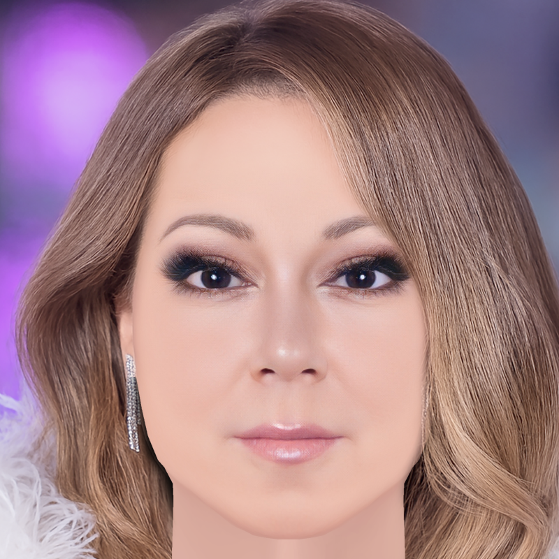 Mariah Carey Head - Tanpa Rambut - Kepala poli rendah untuk permainan Model 3D .c4d .max .obj .3ds .fbx .stl .blend 