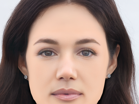 Голова Маріели Гарріги - без волосся - низькополігональна голова для гри 3D Модель