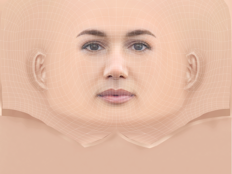 Głowa Mariela Garriga - No Hair - Głowa Low Poly do gry Model 3D