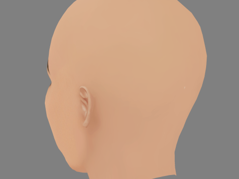 Marisol Nichols Head - No Hair - Laag poly hoofd voor wild 3D Model