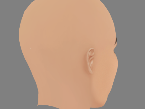 Marisol Nichols Head - No Hair - Laag poly hoofd voor wild 3D Model