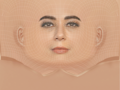 Marisol Nichols Head - No Hair - Laag poly hoofd voor wild 3D Model