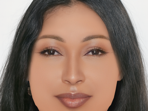 Melanie Fiona Head - 无头发 - 低聚游戏头 3D 模型