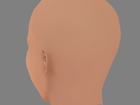 Melanie Fiona Head - Sem cabelo - Cabeça baixa poli para jogo Modelo 3D