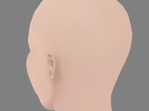 Melissa Gilbert Head - No Hair - Low poly head para jogo Modelo 3D