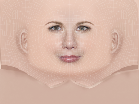 Melissa Gilbert Head - No Hair - Low poly head para jogo Modelo 3D