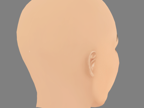 Michelle Monaghan Head – No Hair – Low-Poly-Kopf für das Spiel 3D Modell