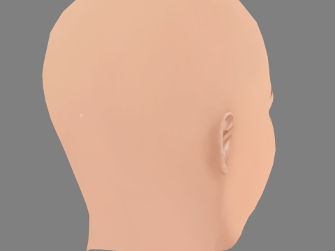 Testa di Michelle Pfeiffer - Senza capelli - Testa in poliestere bassa per il gioco Modello 3D