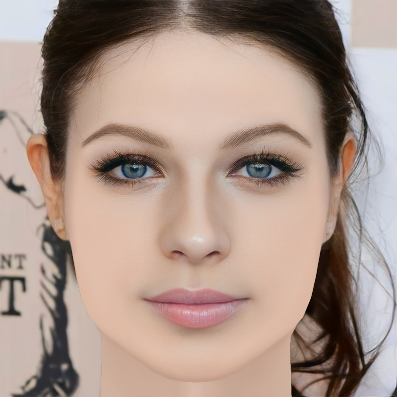 Testa di Michelle Trachtenberg - Senza capelli - Testa in poliestere basso per il gioco Modello 3D .c4d .max .obj .3ds .fbx .stl .blend 