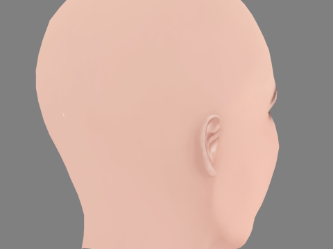 Testa di Michelle Williams - Senza capelli - Testa in poliestere bassa per il gioco Modello 3D