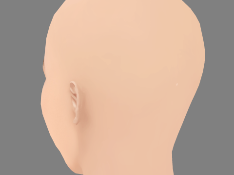 Mikey Madison Head - 无头发 - 低聚游戏头 3D 模型