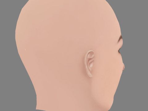 Miranda Kerr-Kopf – ohne Haare – Low-Poly-Kopf für Spiele 3D Modell