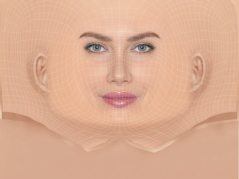 Mireia Lalaguna Kafası - Saçsız - Oyun için düşük poli kafa 3D Model