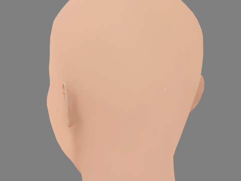 Monica Barbaro 頭 - 髪なし - ゲーム用の低ポリ頭 3Dモデル