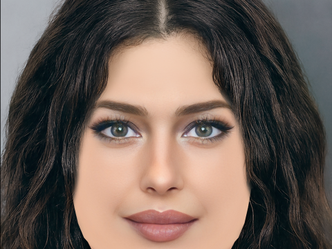 Testa di Monica Bellucci - Senza capelli - Testa in polietilene bassa per gioco Modello 3D