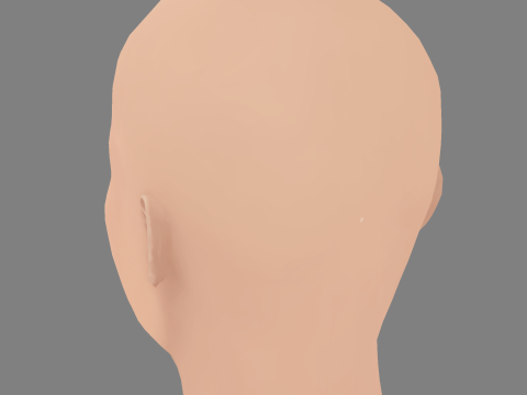 莫妮卡·贝鲁奇头 - 无头发 - 低聚游戏头 3D 模型