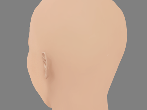 Testa di Nadine Nassib Njeim - Senza capelli - Testa in poliestere bassa per il gioco Modello 3D