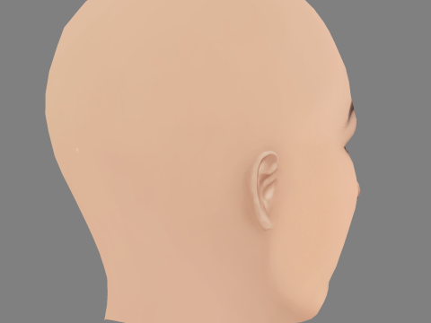 Testa di Nadine Nassib Njeim - Senza capelli - Testa in poliestere bassa per il gioco Modello 3D